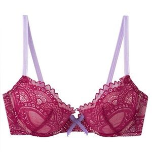 Victoria Secret Unlined Demi-Style with Lace Trim
